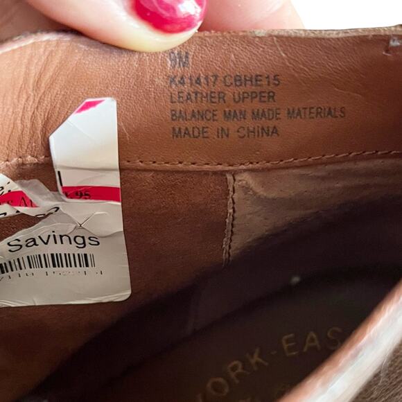 KORK EASE Kissel Ankle Boots Ruched Leather Block Stacked Heels Back Zipper 9M - Picture 8 of 14